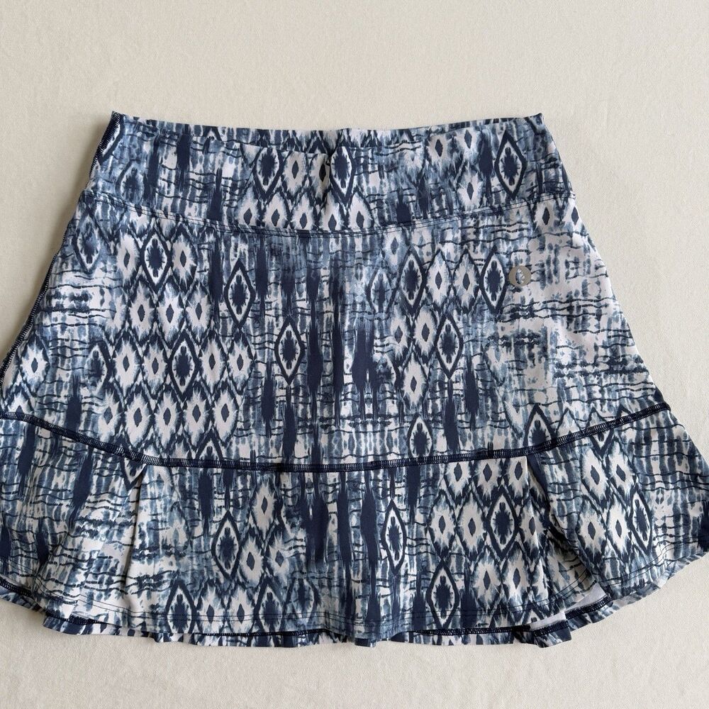Dona Jo JoJo Golf Tennis Pickleball Skort Skirt Womens 2 Large x 14 Tie Dye Ikat